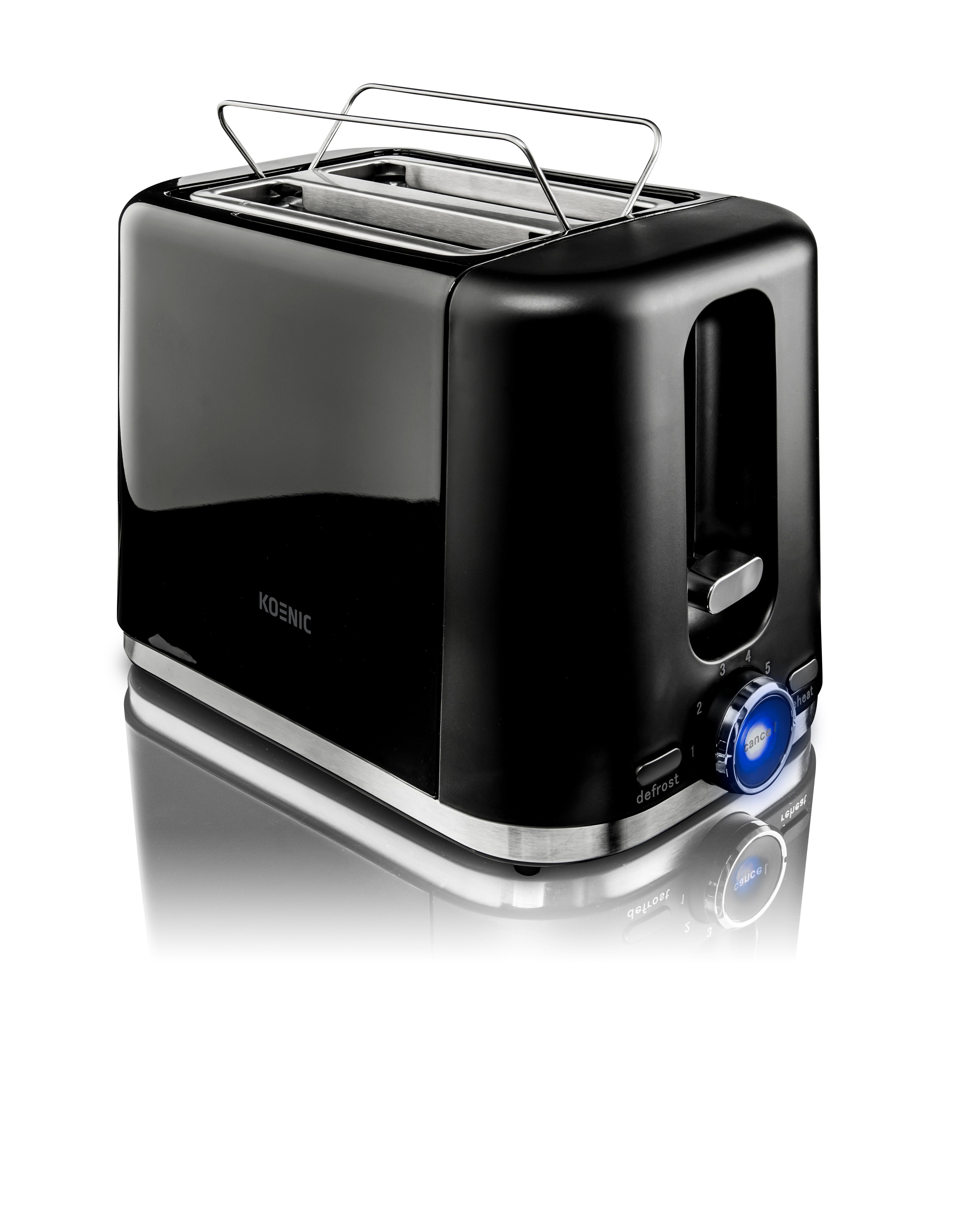 KOENIC Toaster, für 2 Scheiben, Aufwärm-, Auftau- und Stoppfunktion