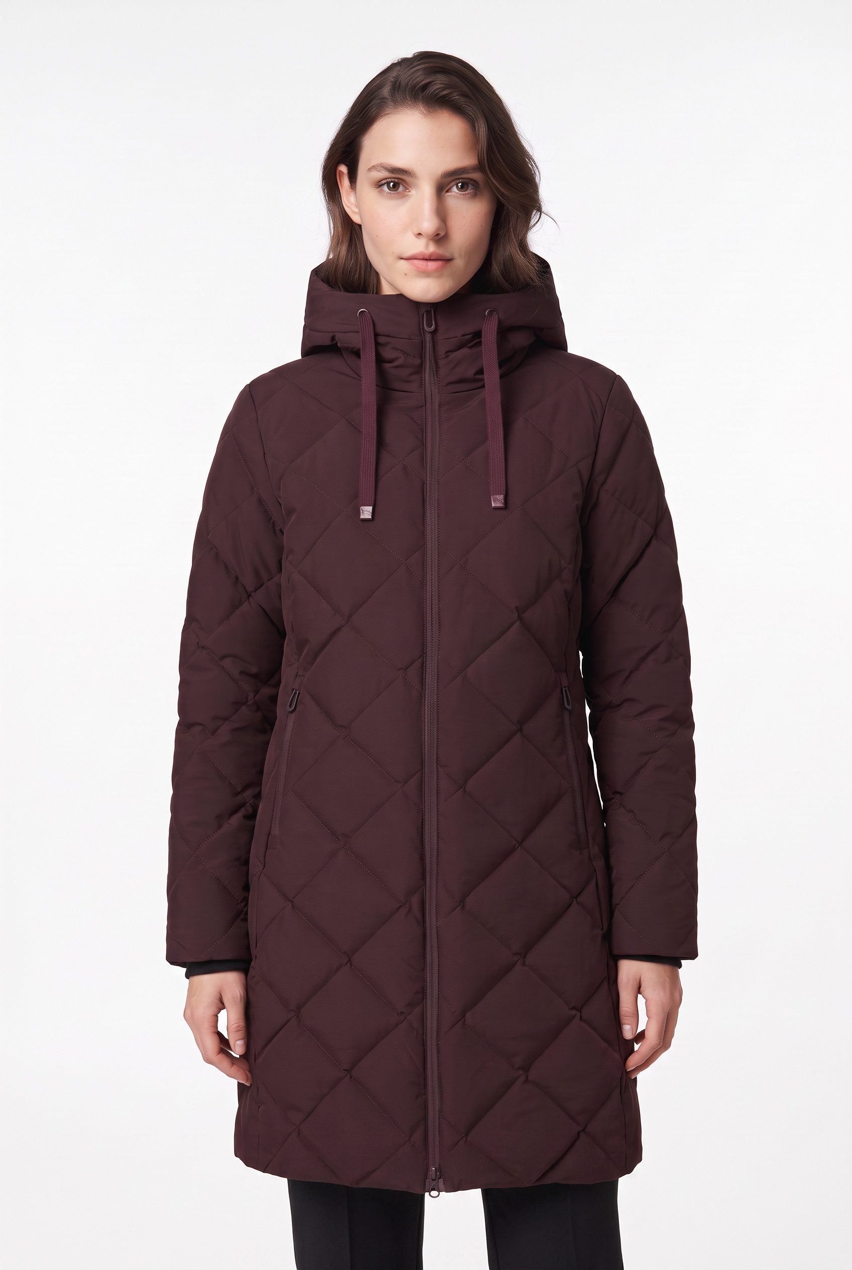 CMP Steppmantel WOMAN COAT FIX HOOD mit Kapuze, sportlicher Stil, Futter aus Polyester