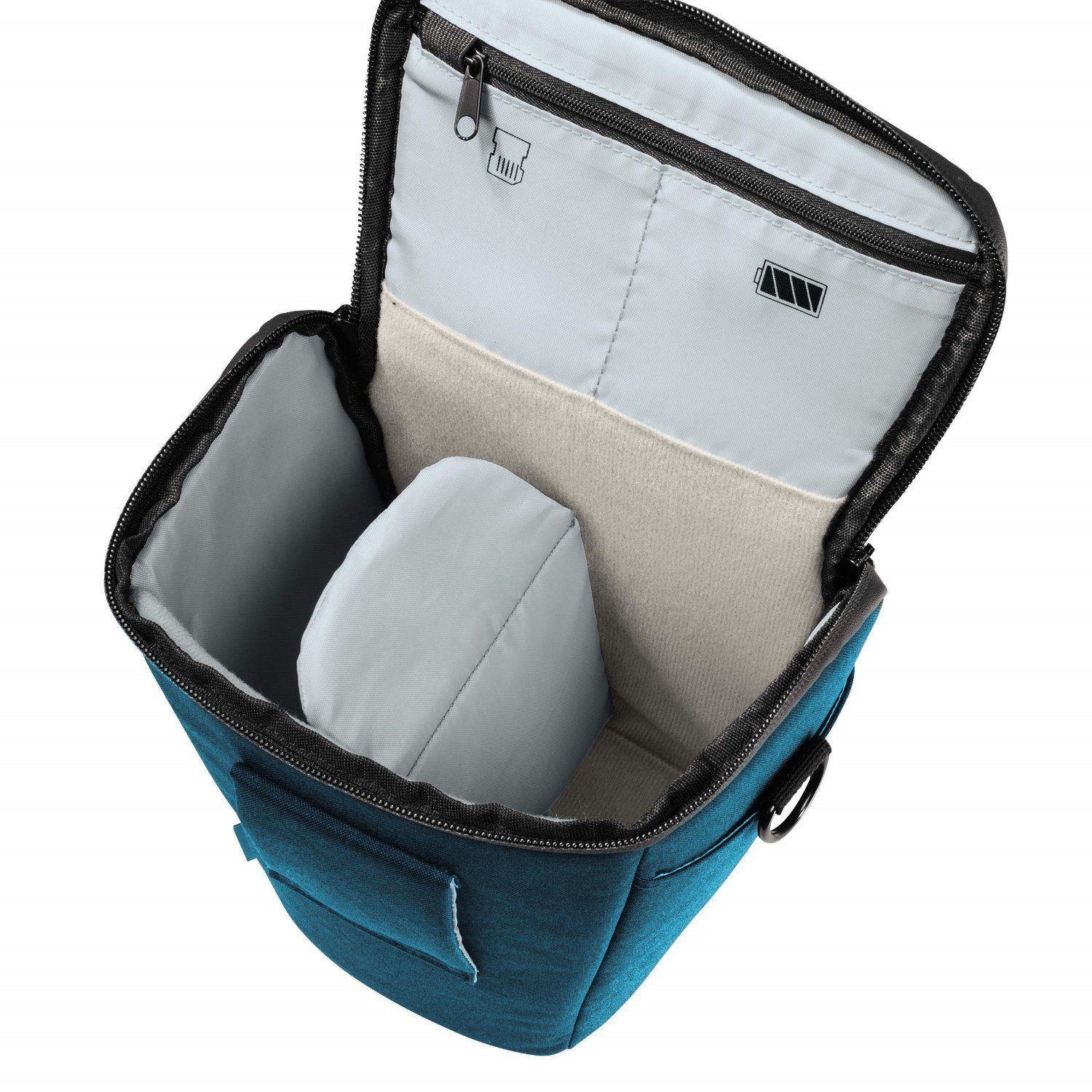 Hama Kameratasche Kamera-Tasche Colt 110 Trinidad Universal Hülle Blau, Case Schultergurt Tragegriff Zubehör-Fächer DSLR Kamera Systemkamera