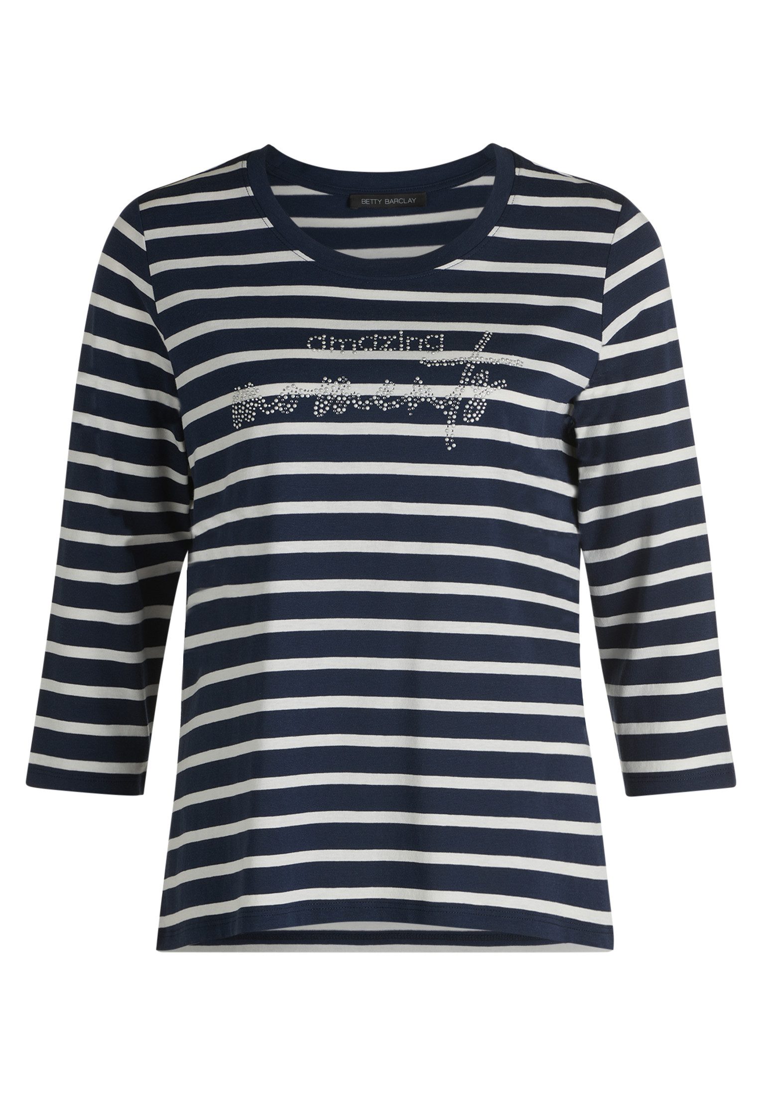 Betty Barclay Langarmshirt Shirt Kurz 3/4 Arm 8813 Dark Blue/Cream