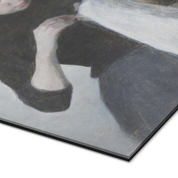 Posterlounge XXL-Wandbild Vilhelm Hammershøi, Ein junges, nähendes Mädchen, Wohnzimmer Skandinavisch Malerei