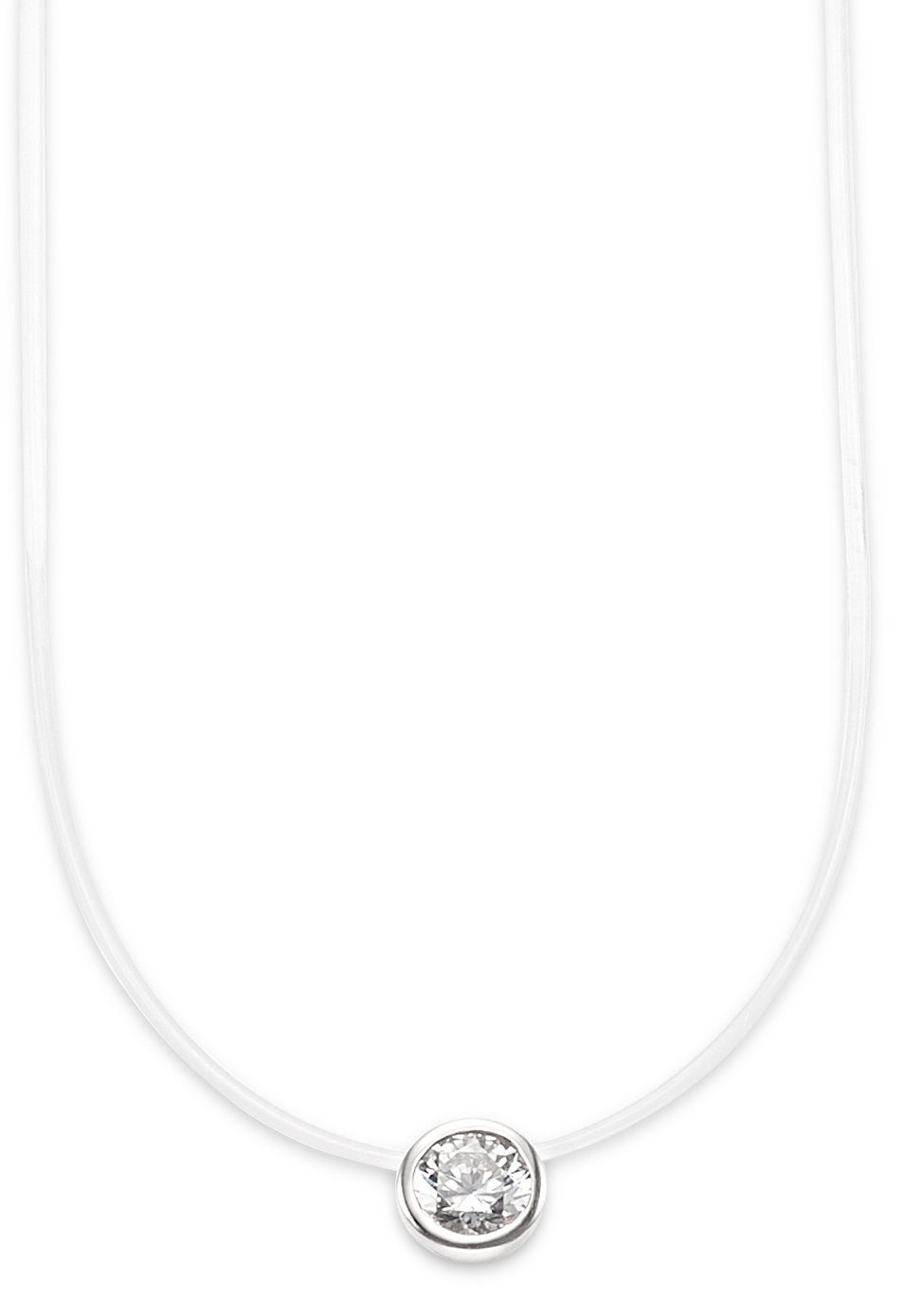 Bruno Banani Kette mit Anhänger Schmuck Geschenk Silber 925 Halsschmuck Halskette Stein Gold o. Silber, mit Zirkonia (synth)