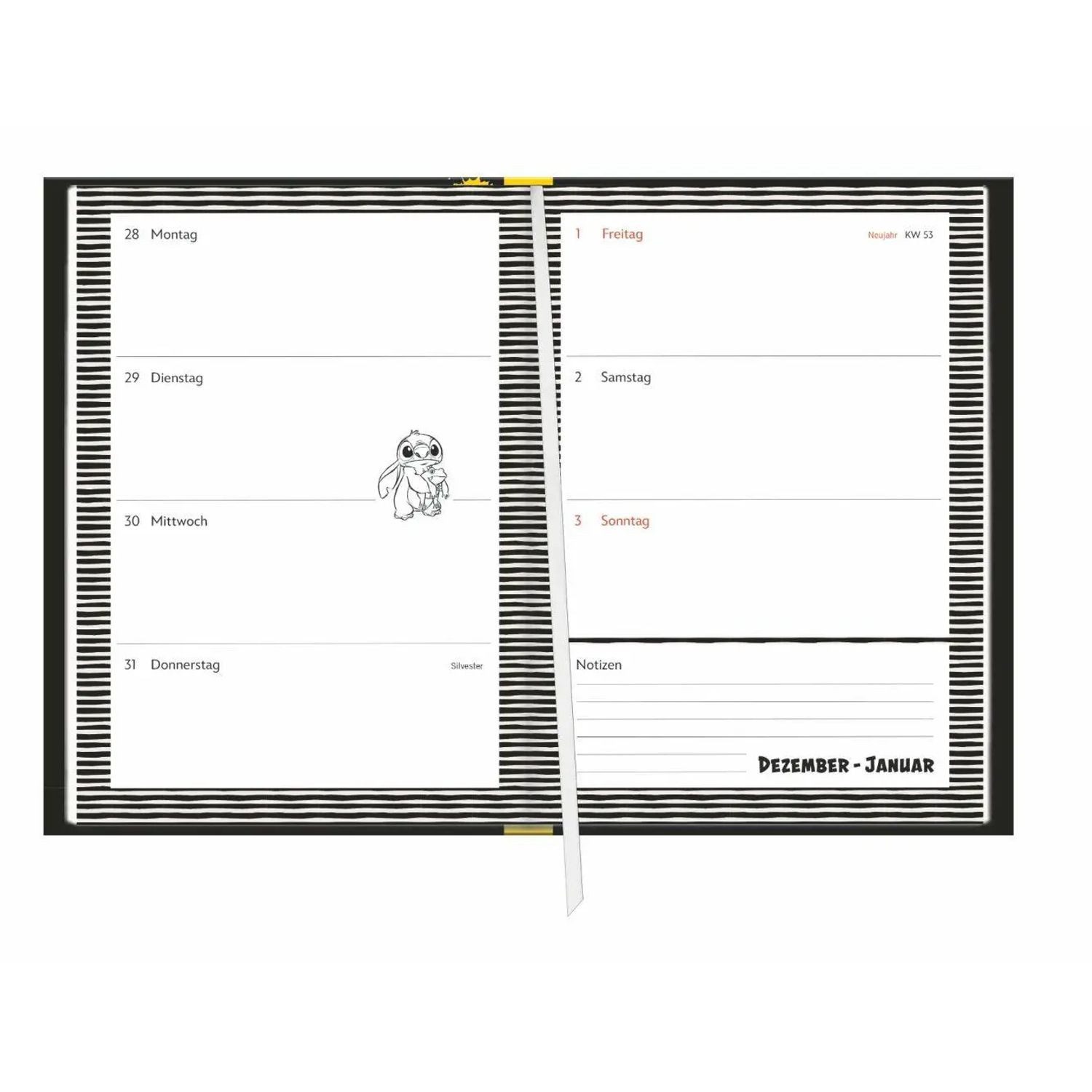 HEYE Schülerkalender Stitch 17-Monats-Kalenderbuch A5 2027 - 17 Monate. Von August 2026...