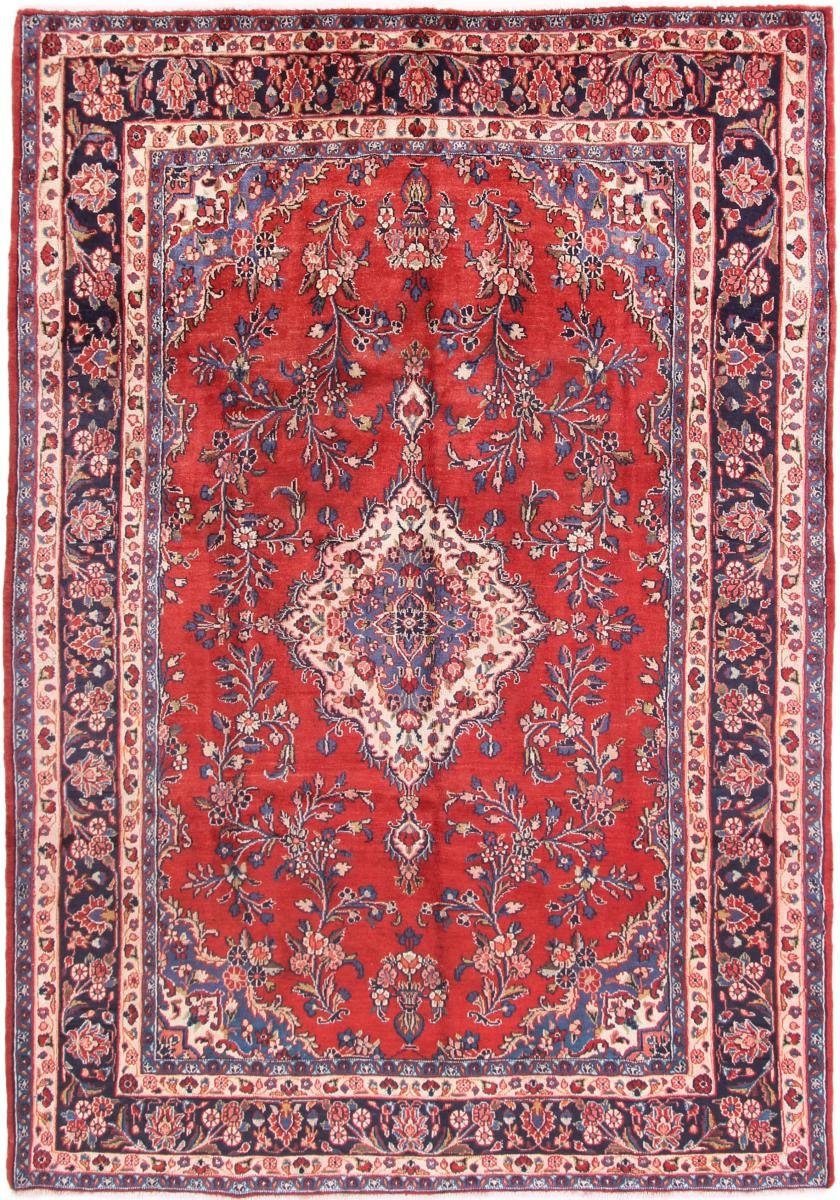 Orientteppich Hamadan Sherkat 219x311 Handgeknüpfter Orientteppich / Perserteppich, Nain Trading, rechteckig, Höhe: 8 mm