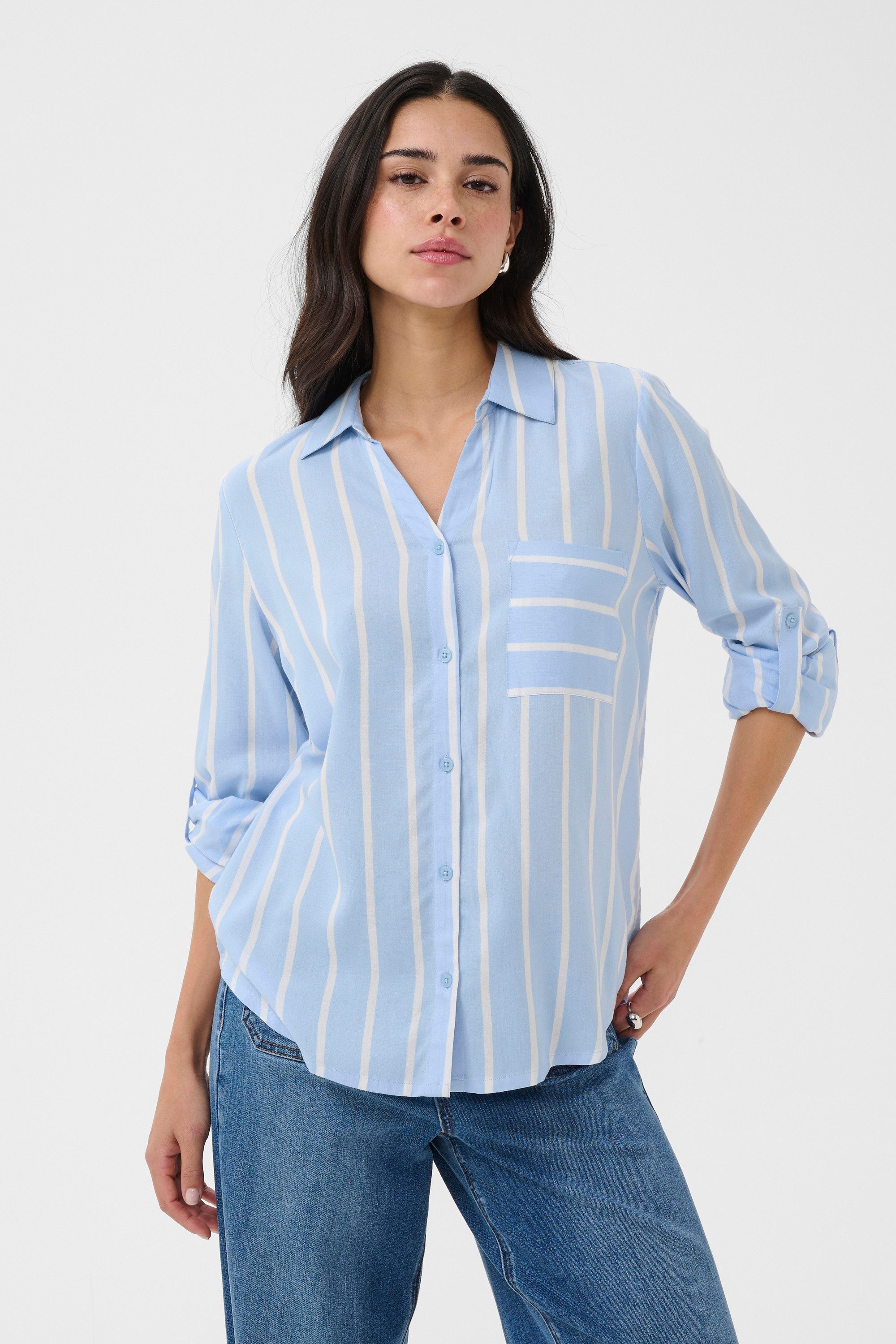 KAFFE Langarmhemd Langarm - Hemd KAbabara