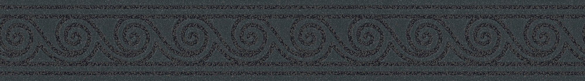 Borders Streifen, abstrakt, Bordüre Création Tapete schwarz glänzend, Bordüre Only A.S. 11, strukturiert, Wellen