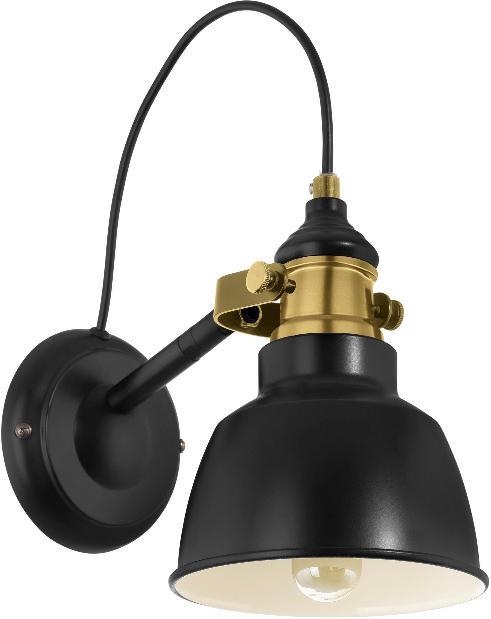 EGLO Wandleuchte THORNFORD Wandlampe, Vintage, Retro, E27, IP20, Wohnzimmer günstig online kaufen