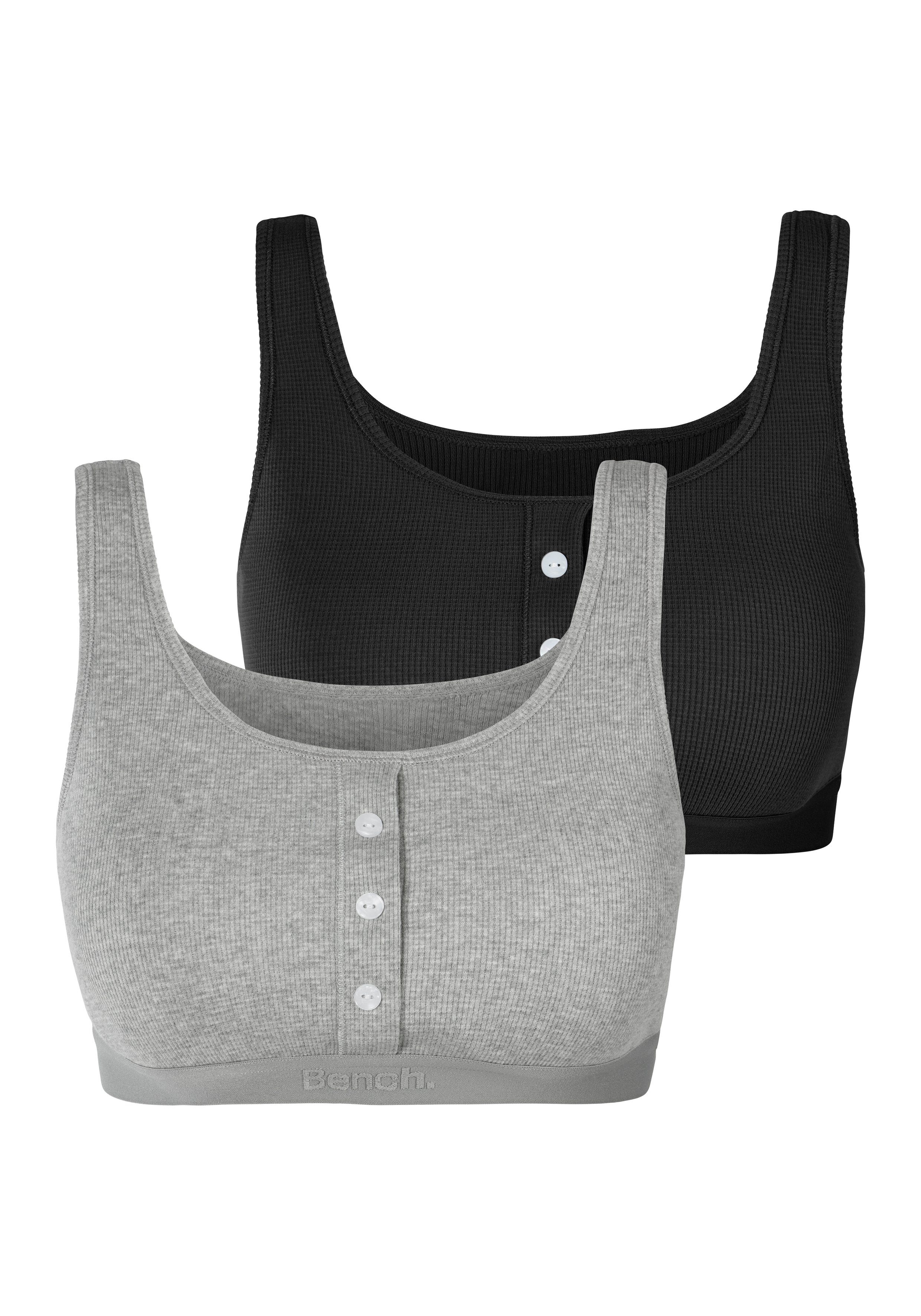 Bench. Bustier (Packung, 2er-Pack) mit Piqué Struktur