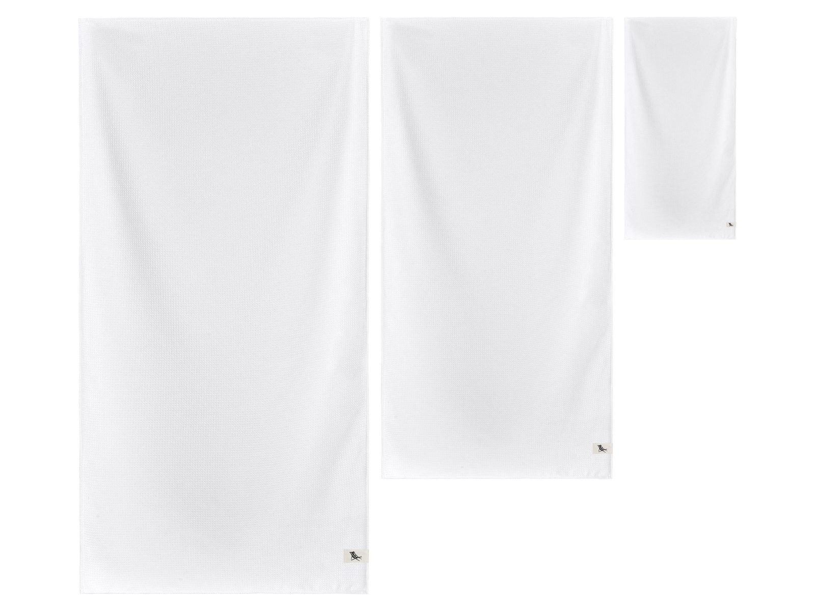 Dock & Bay LTD c/o Handtücher Badehandtuch Waffelmuster S Crystal White 85x40cm, 100% Polyester (TOWLH-CLA-SM-WHITE)