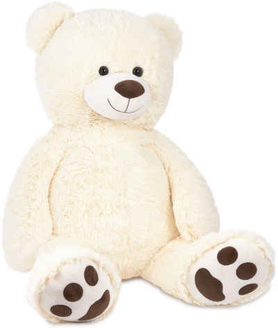 BRUBAKER Kuscheltier XXL Teddybär 100 cm groß - Weiß (1-St), großer Teddy Bär, Stofftier Plüschtier