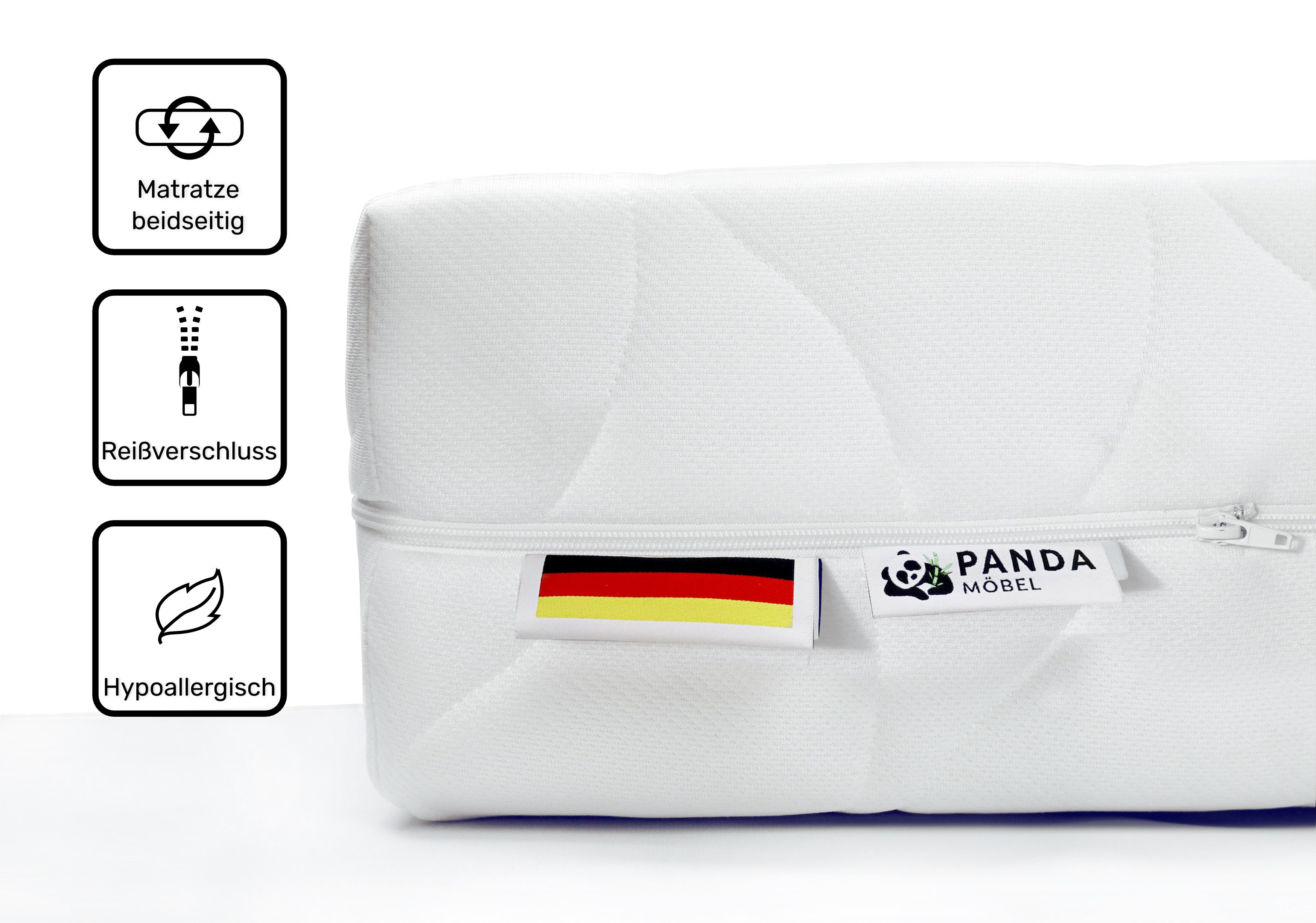 Boxspringmatratze Pocket höhe 19cm x 90 x 100 x 120 x140 x 160 x180 - lange 200cm, PANDA MÖBEL GmbH, 19 cm hoch, Die Matratze ist wendbar und in allen Größen erhältlich