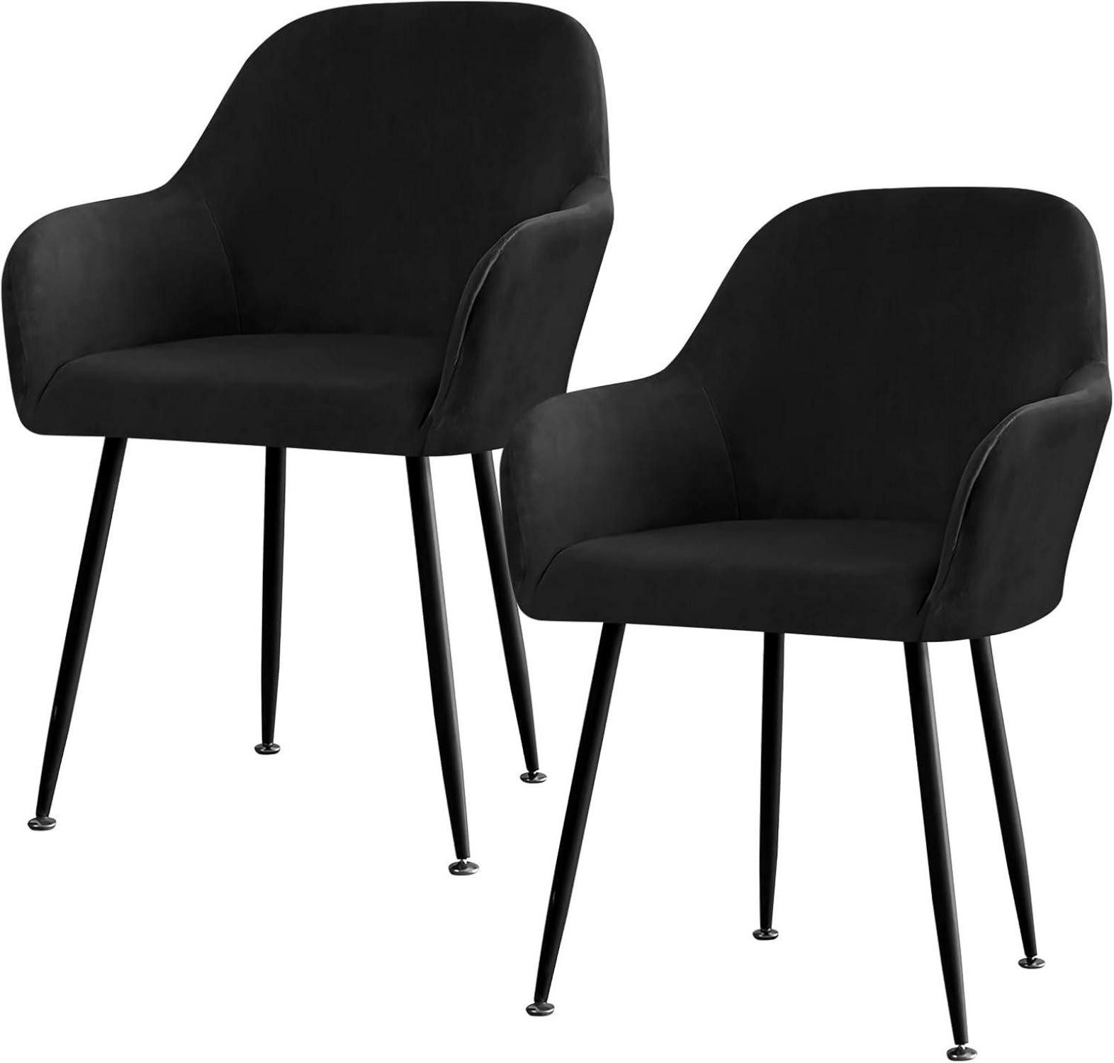 LuxusKollektion Esszimmerstuhl Stretch Stuhlbezug Schwarz 4er günstig online kaufen