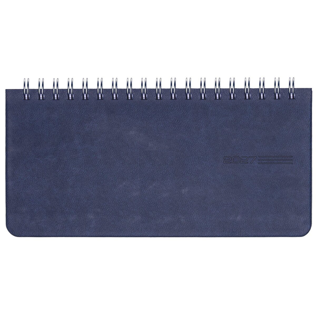 GÜSS Kalender Schreibtischkalender Tischkalender 17x8cm 1 Woche/2 Seiten blau 2027