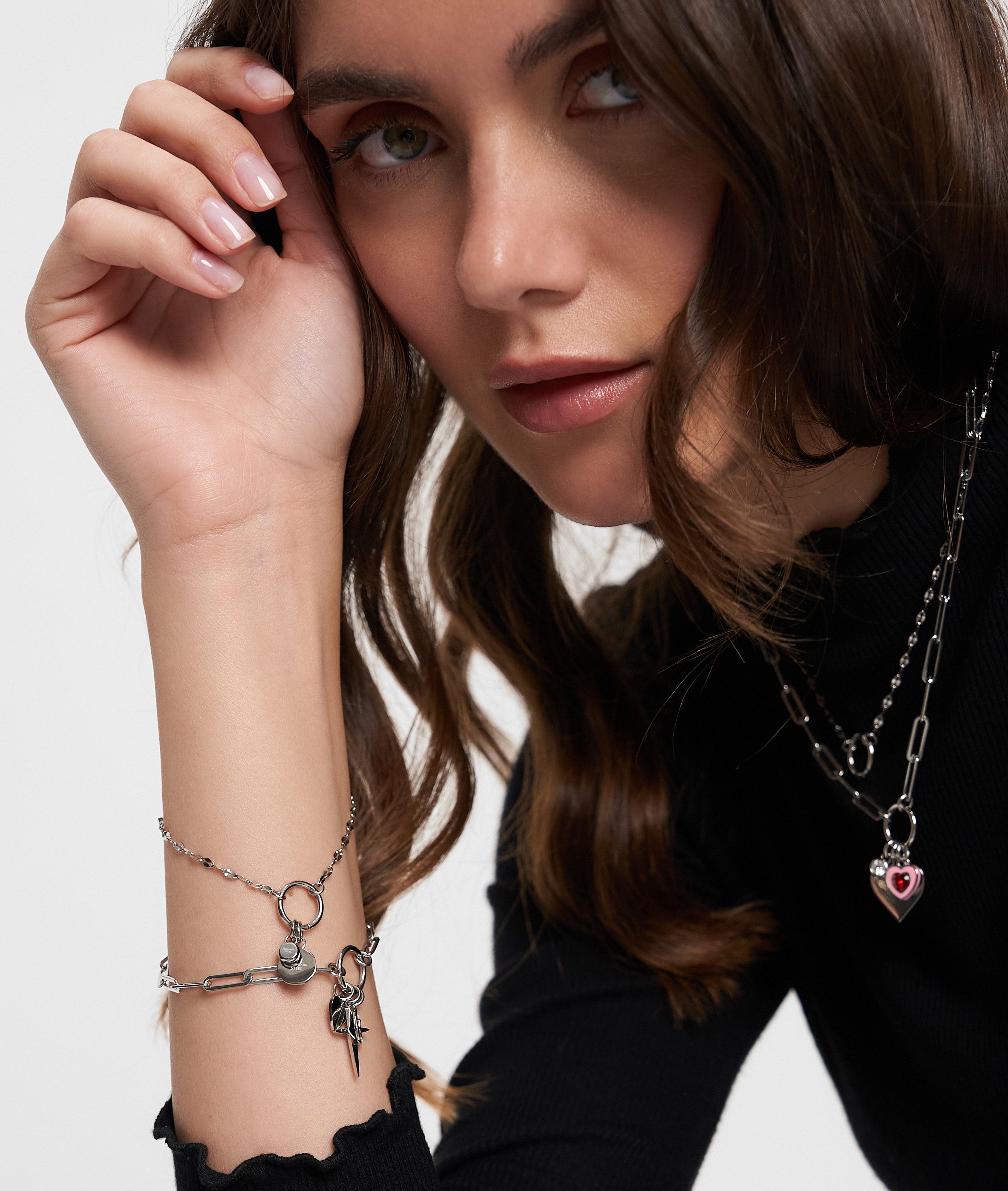 Tamaris Charm-Kette Schmuck Geschenk Edelstahl Charm Halskette The Link Chain – Bild 5 von 5