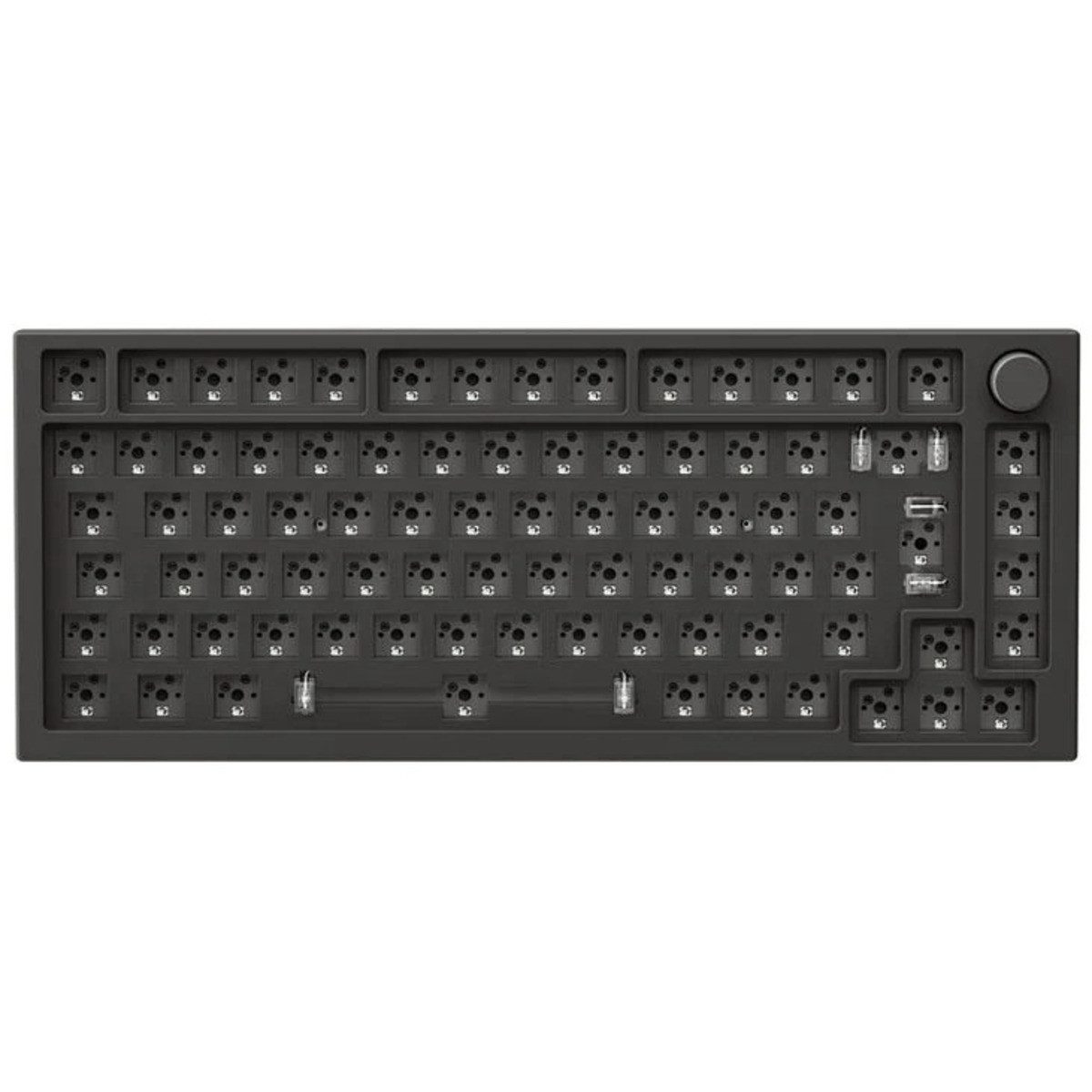 GLORIOUS Glorious GMMK Pro 75% Layout Barebone Tastatur, Black Slate schwarz Gaming-Tastatur (Anti-Ghosting, Switch wechselbar (Hot-Swap)