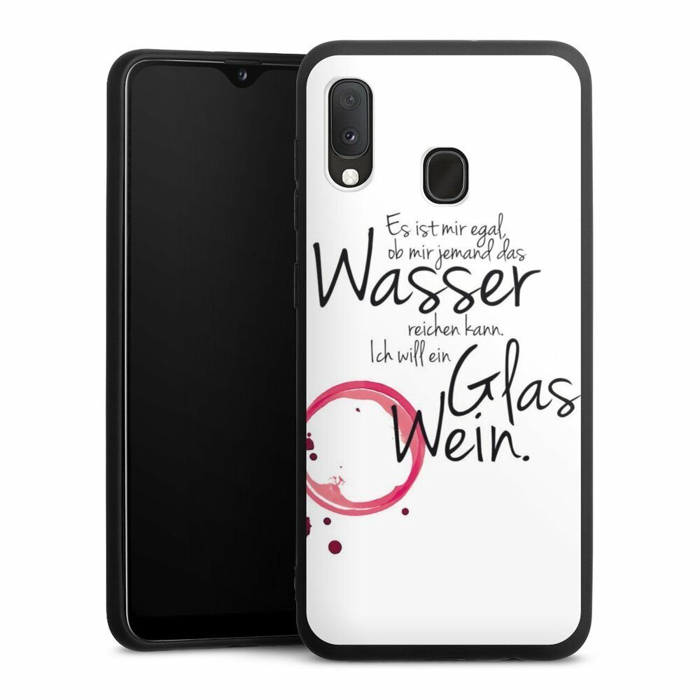 DeinDesign Handyhülle Es ist Mir Egal, Silikon Hülle, Premium Case, Handy Schutzhülle, Smartphone Cover Wein Sprüche Statement