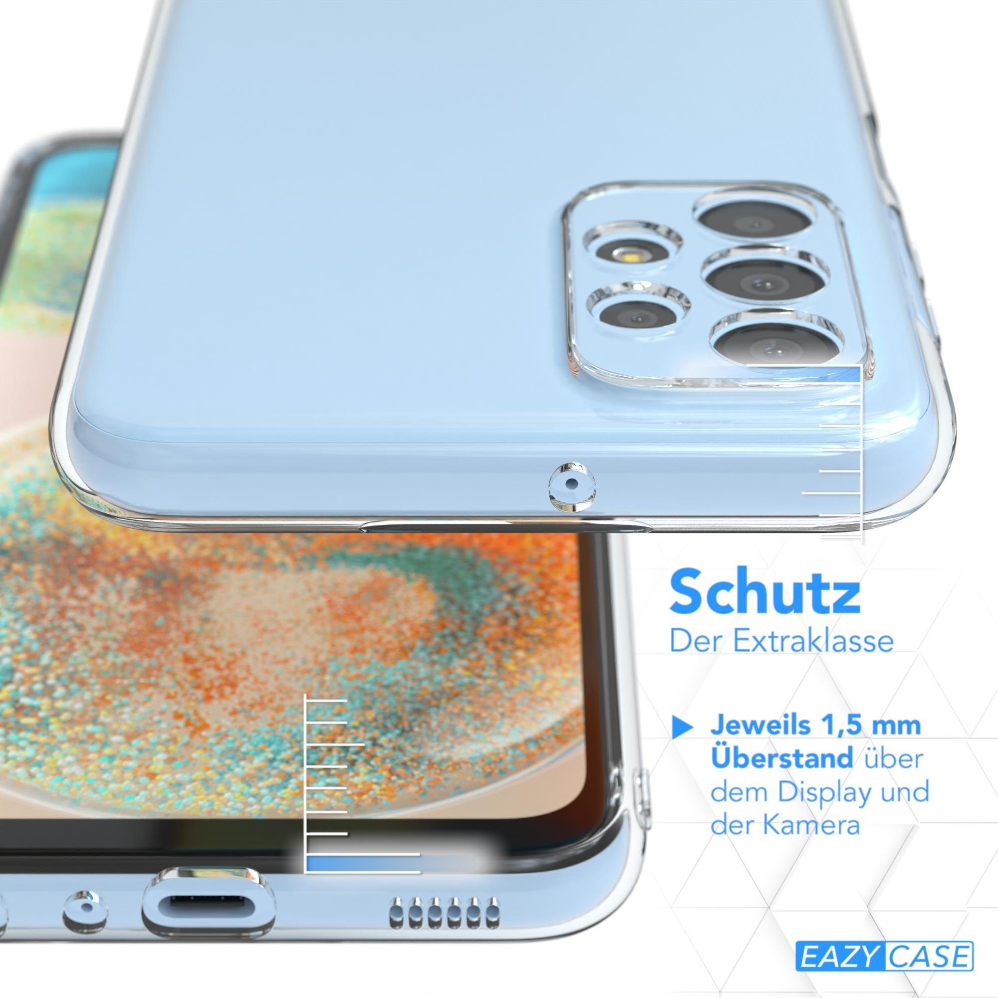 EAZY CASE Handyhülle Slimcover Clear für Samsung Galaxy A23 5G 6,6 Zoll, durchsichtige Hülle Ultra Dünn Silikon Backcover TPU Telefonhülle Klar