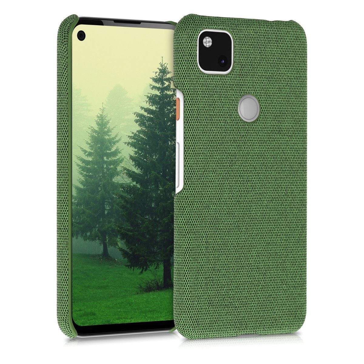 kwmobile Handyhülle kwmobile Schutzhülle kompatibel mit Google Pixel 4a - Hülle - Stoff, Hülle für Google Pixel 4a - Stoff Cover Case im Design
