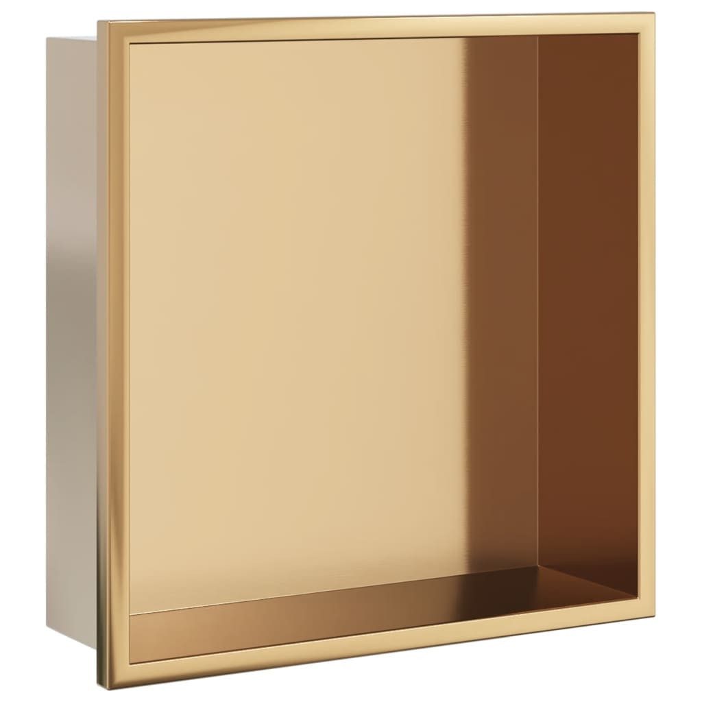 vidaXL Duschwand Duschnische Golden Gebürstet 32x32x9 günstig online kaufen