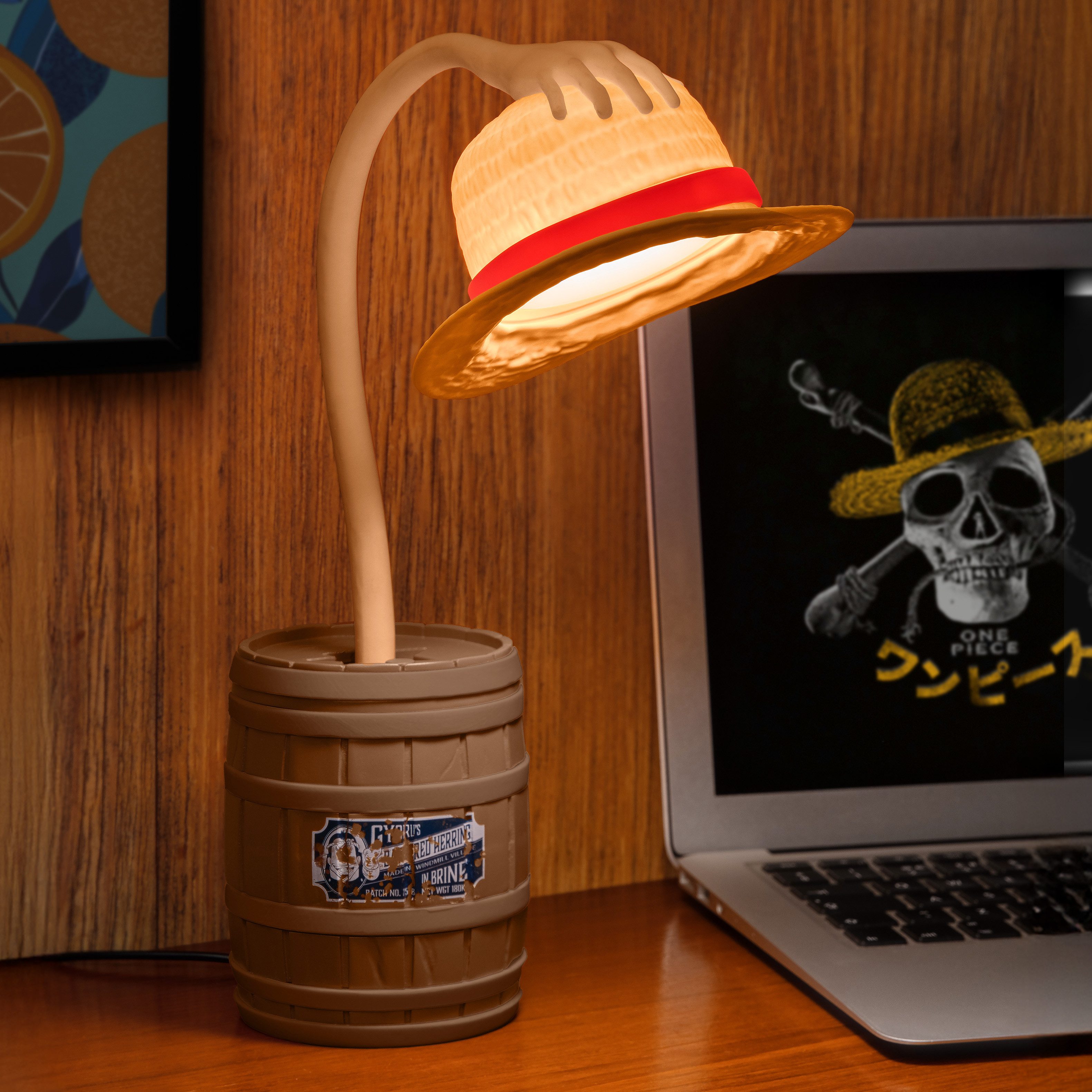 Paladone Dekolicht One-Piece Strohhut-Schreibtischlampe, LED fest integriert, biegbar, offiziell lizenziert, für Animefans – Bild 3 von 5