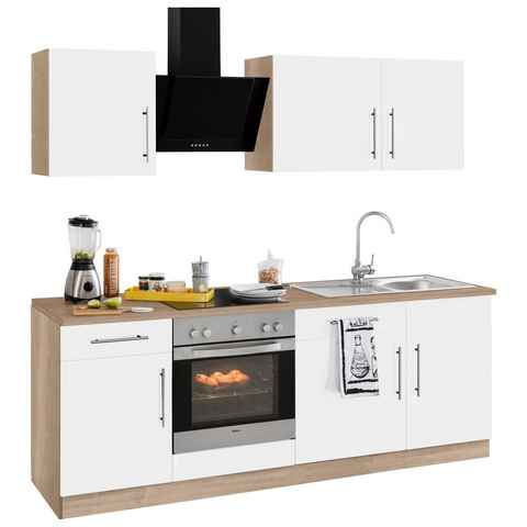 wiho Küchen Küchenzeile Cali, ohne E-Geräte, Breite 220 cm