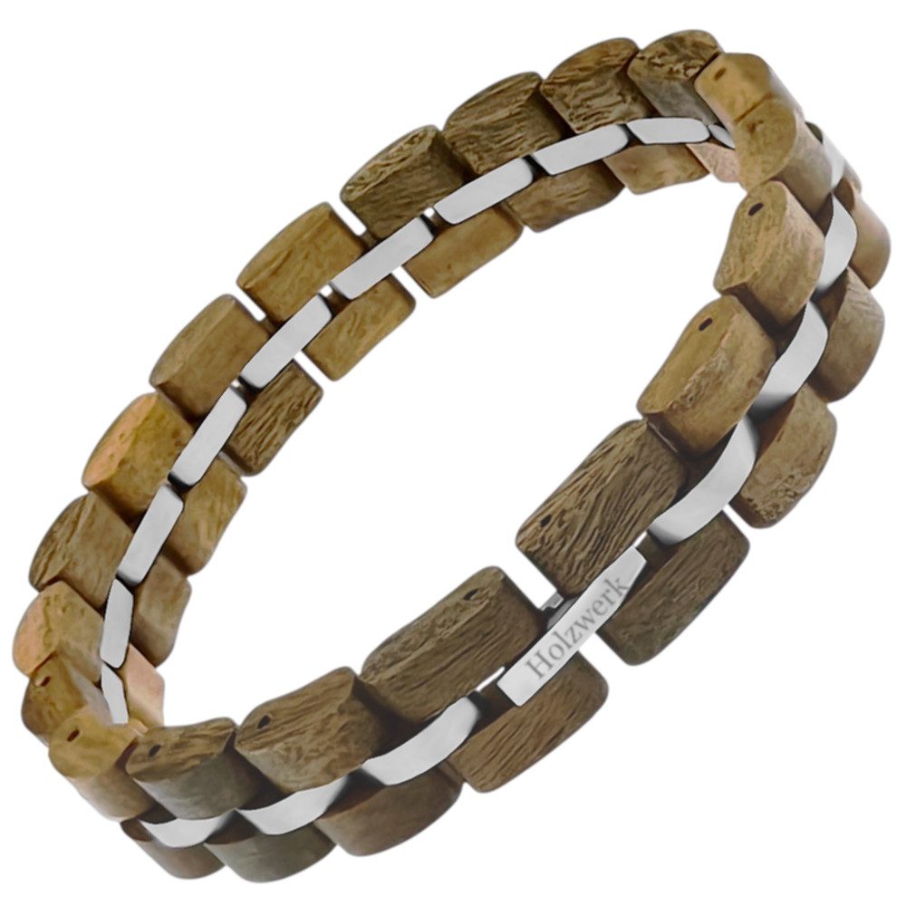 Holzwerk Gliederarmband Designer Holz Armband, Mode Armkette, Holz Unikate inkl. Armbandkürzer, ideal als Geschenk