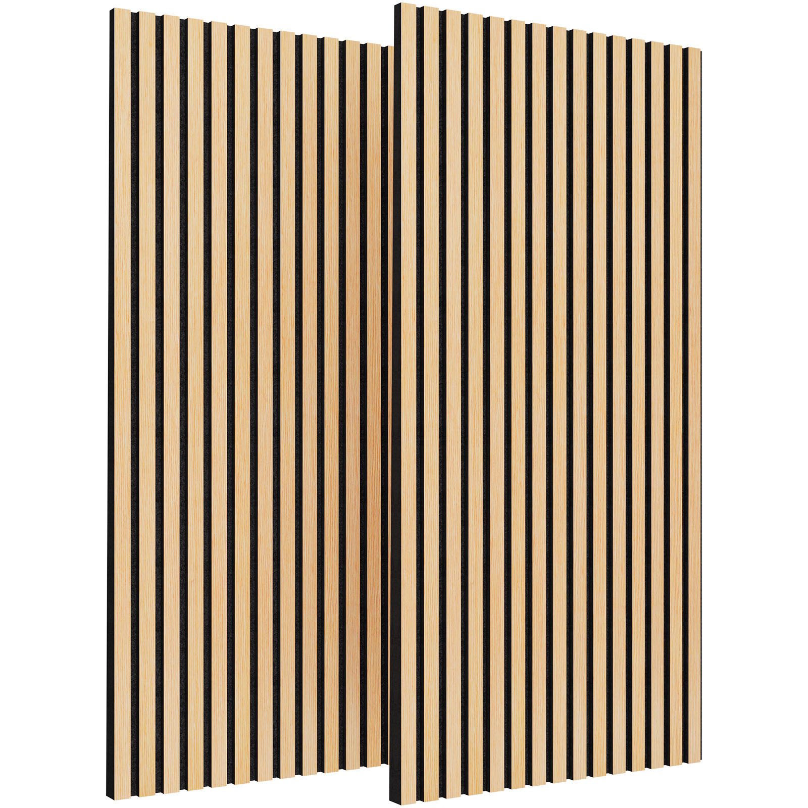TONOR Schallschutzpaneel Holzfurnier Akustikpaneele selbstklebend,3D Wandpaneele Holzoptik, (2-tlg)