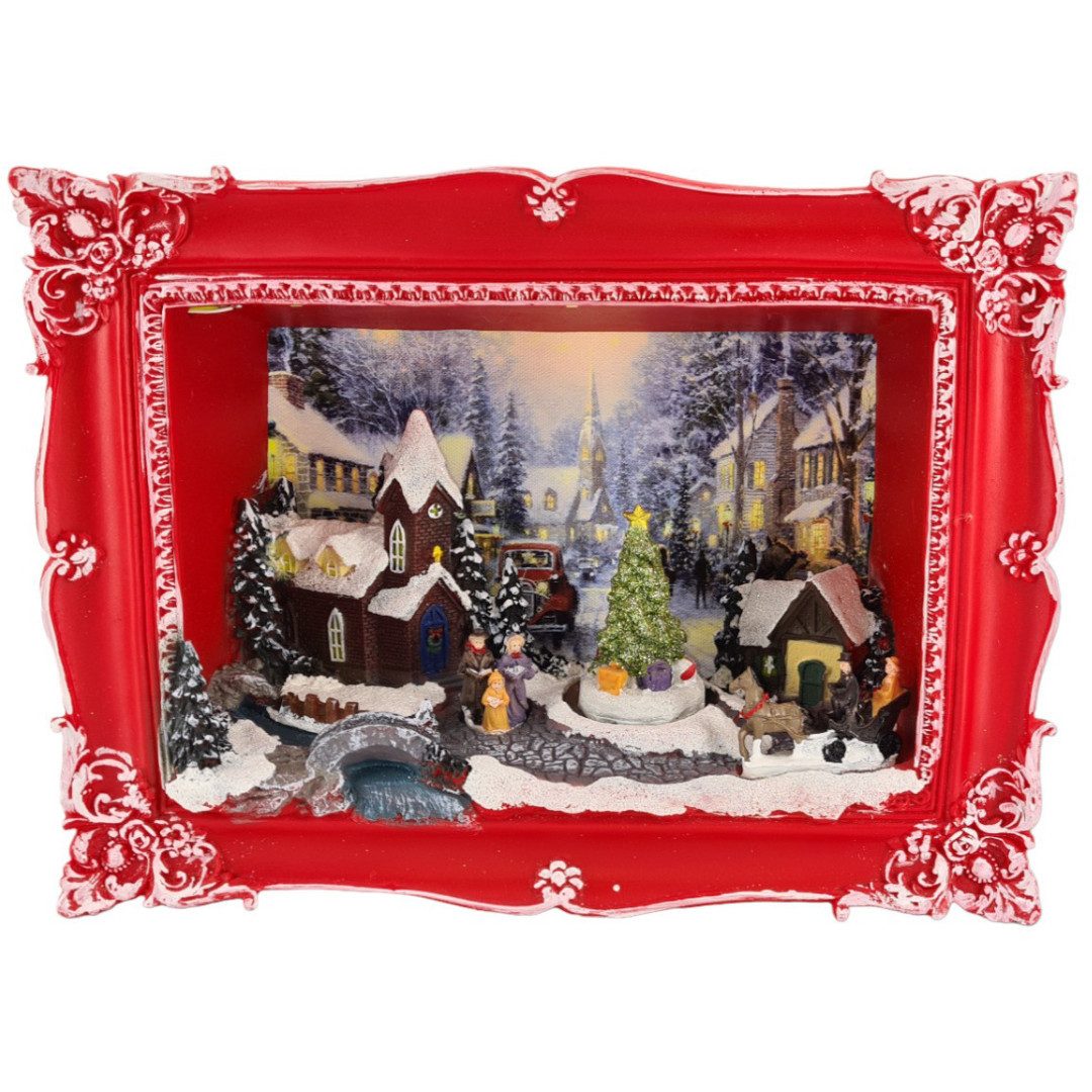 abc HOME Wandbild Winterszene & Spieluhr, Weihnachten, LEDs, Melodie, Winte günstig online kaufen