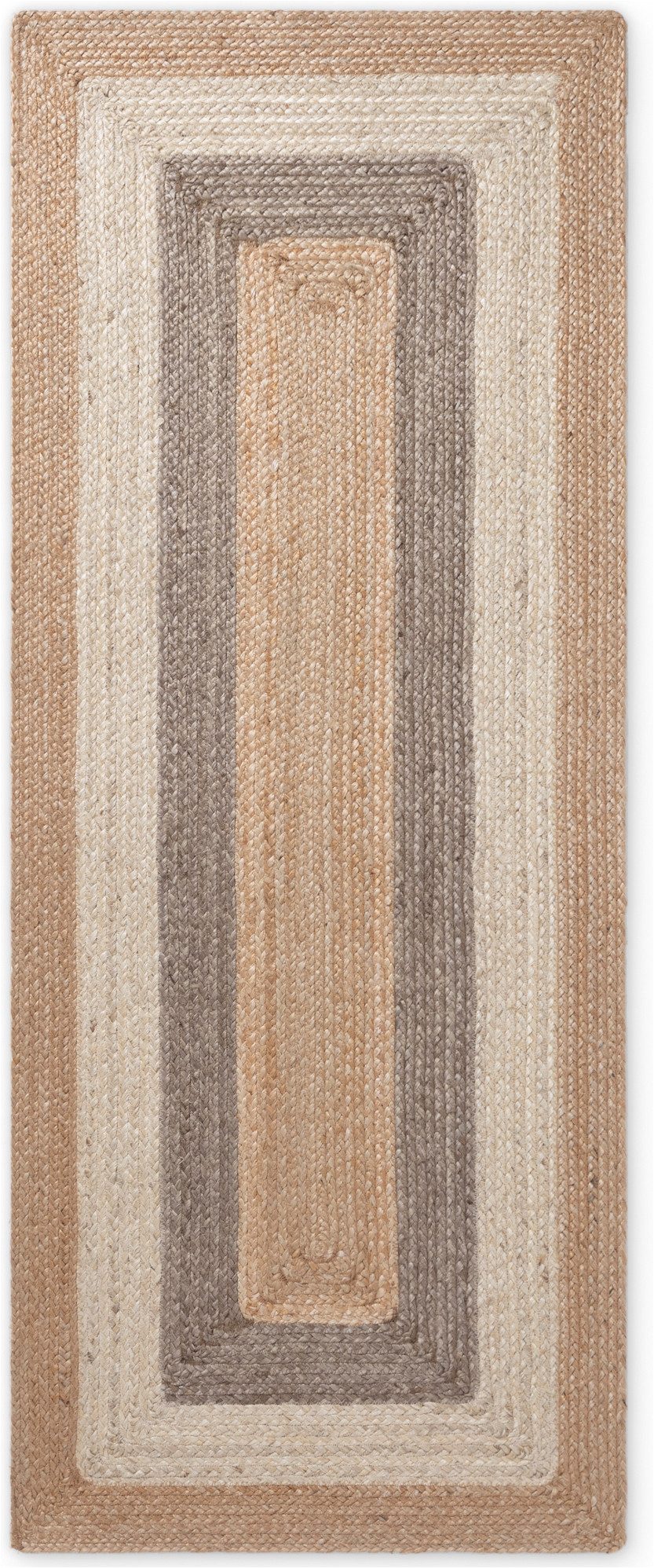 HANSE Home Teppich Juno Fusion Juteteppich, rechteckig, Höhe: 9 mm, Jute, Shape, Handgemacht, Wohnzimmerteppich, Naturteppich, Wohnzimmer – Bild 5 von 5