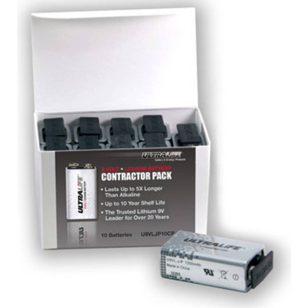 UltraLife High Energy Lithium 9 V Block Batterie 9VLJP10 Batterie