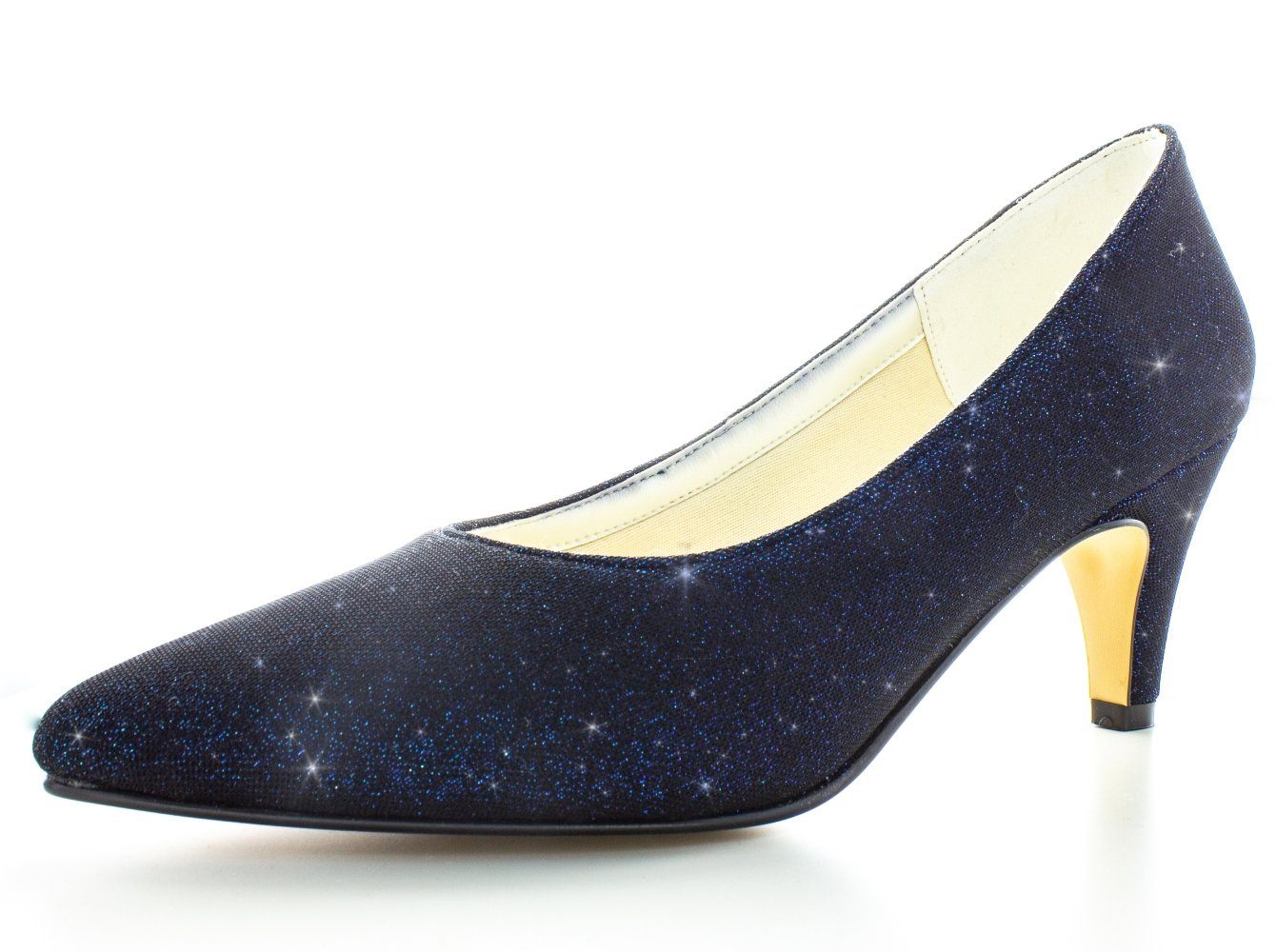 White Lady 939 magic-blue Softglitter Pumps