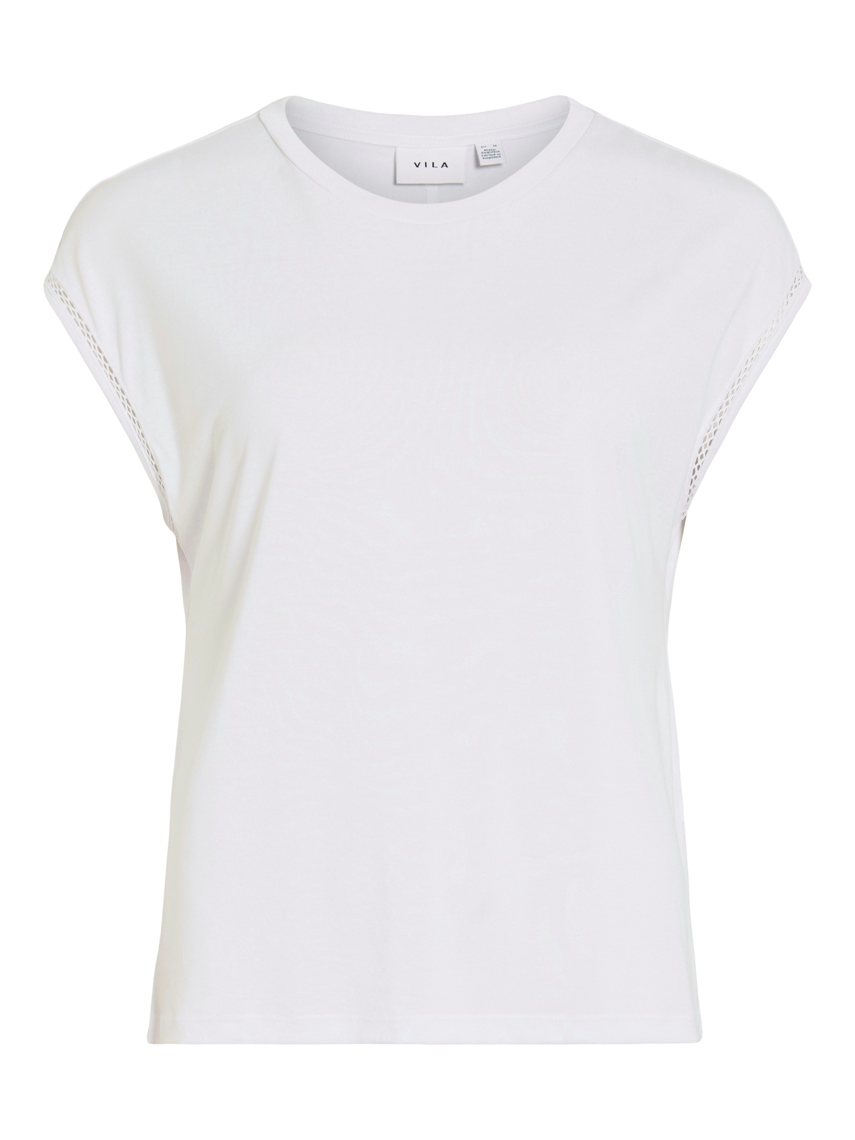 Vila Kurzarmshirt VIMODALA C/S O-NECK DETAIL TOP - NOOS günstig online kaufen