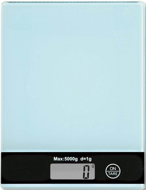 KESPER for kitchen & home Küchenwaage, mit LCD-Display, bis 5 kg hellblau