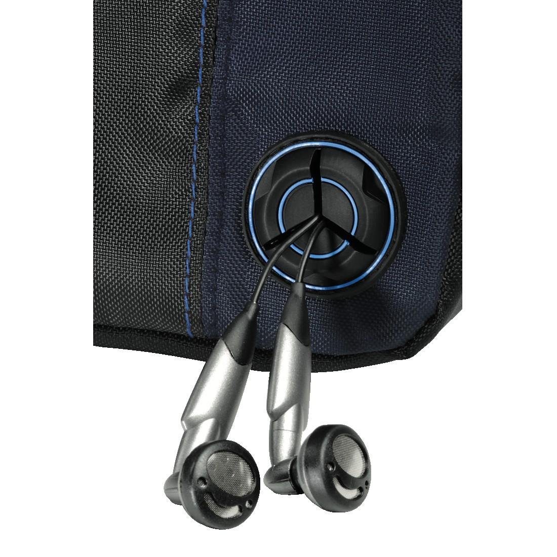 Tasche Blau, für Schwarz Trageriemen, Hama Kabelausgang Discman Tasche CDs, 3 CD-Player und