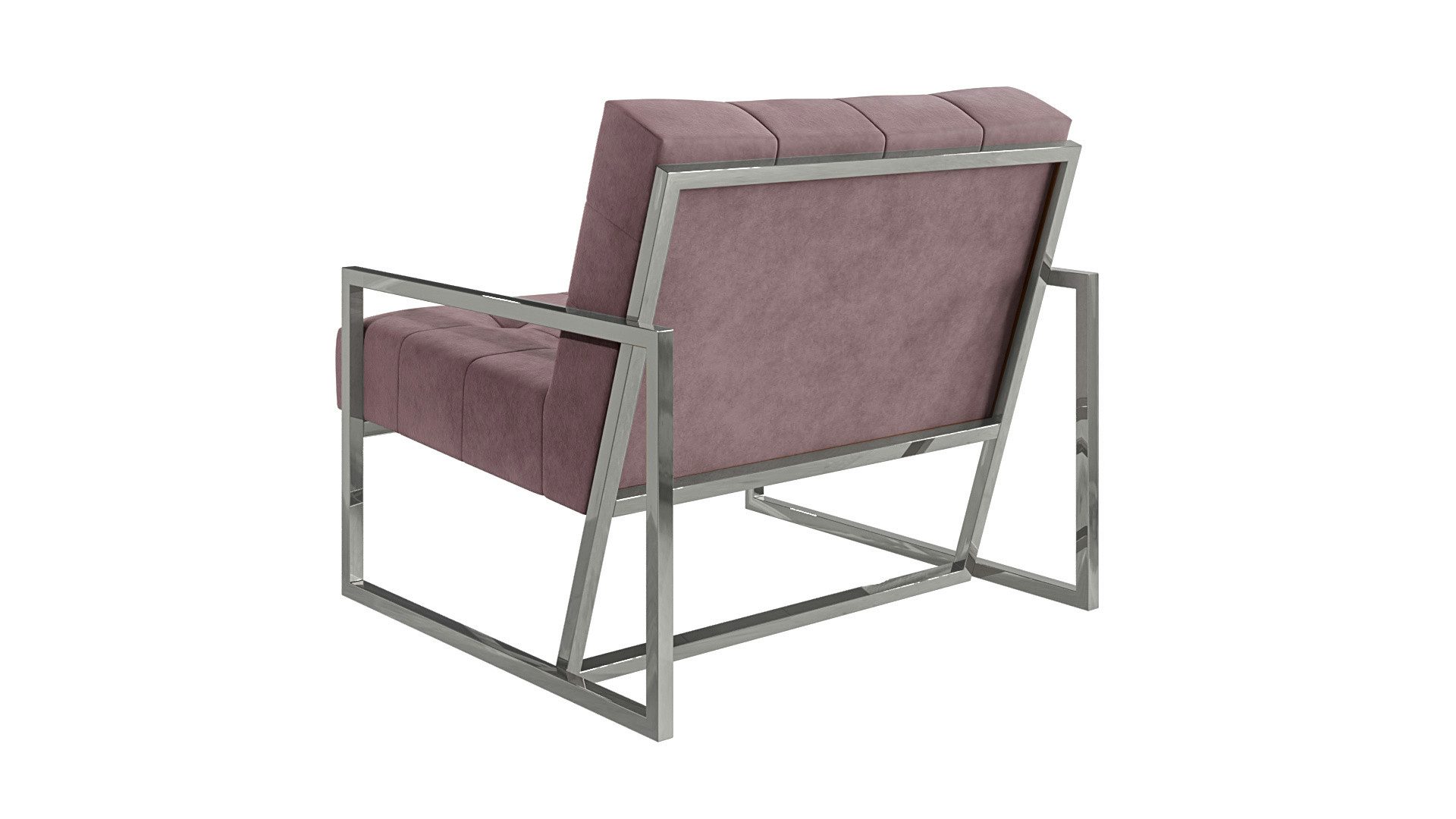 S-Style Möbel Loungesessel Tampa mit Metall Füßen aus Samtstoff, Hochelastischer Polyurethanschaum