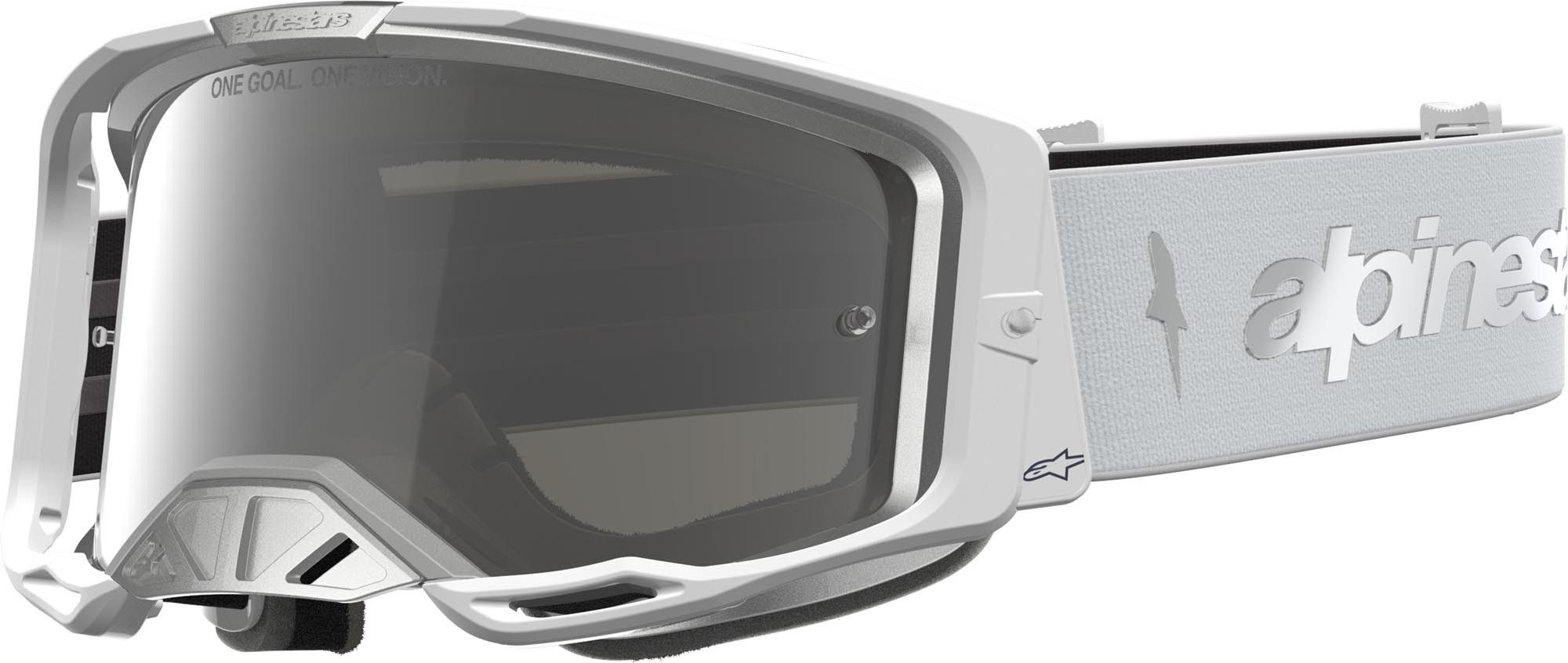 Alpinestars Motorradbrille Vision 8 Amber Mirror Motocross Brille, Antifog,Mit Band,Verspiegelt