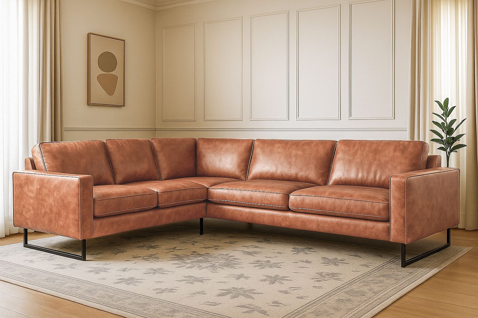Home affaire Ecksofa Pinto, XXL, 250/290 cm, langer Schenkel, Ottomane, Cor günstig online kaufen
