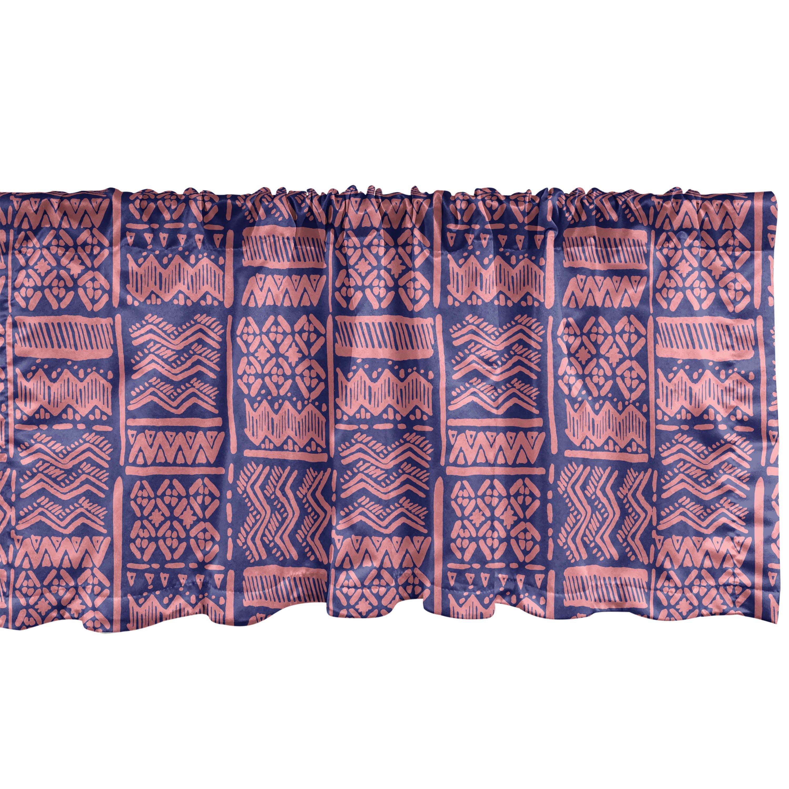 Scheibengardine Vorhang Volant Linien Kunst Boho für Microfaser, Flecken Dekor und Abakuhaus, Küche gezeichnete mit Schlafzimmer Hand Stangentasche