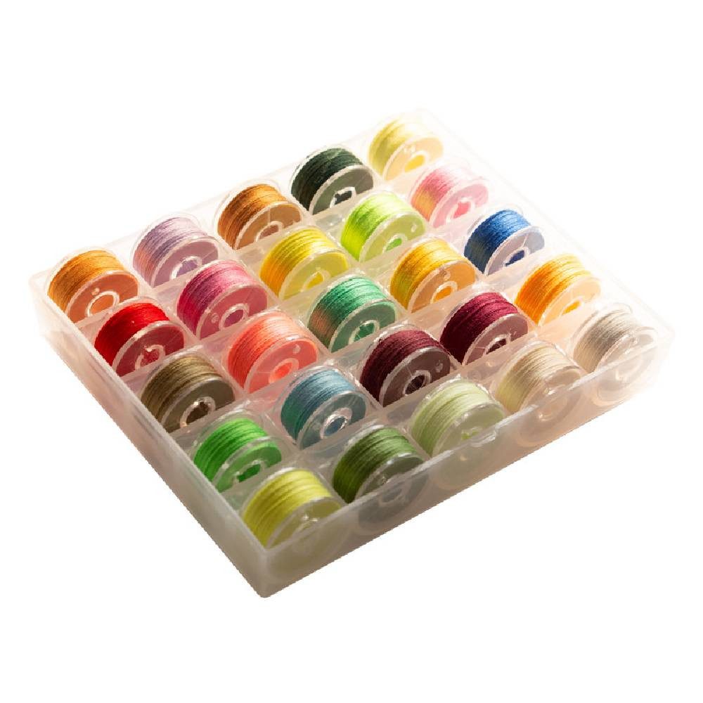 Blusmart Nähkästchen 25/36 Farben Set Spulen faden (Polyester Fadens pulen, 25 S
