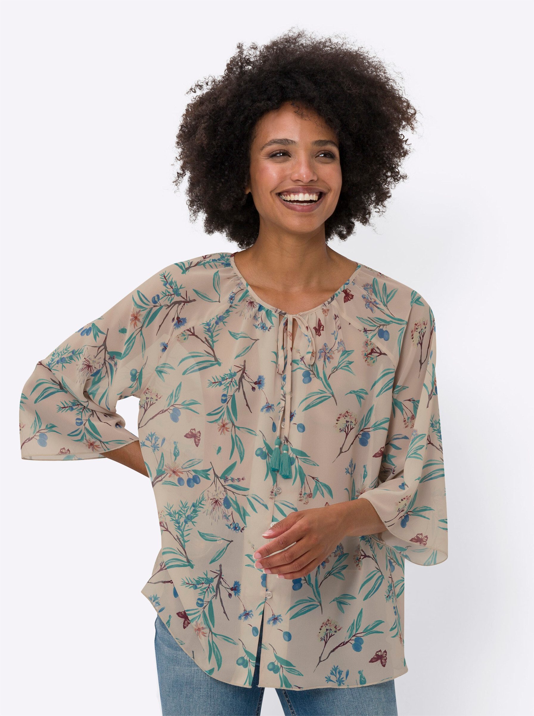 Klassische Bluse Druckbluse