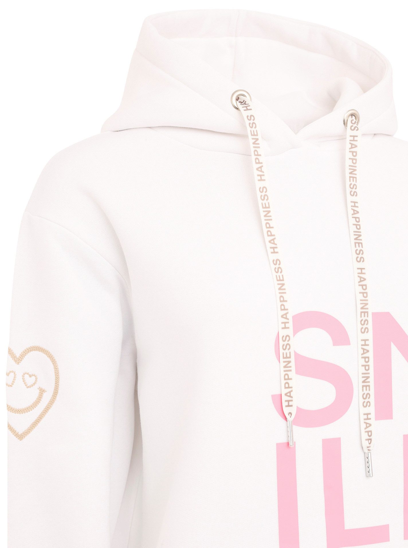 Zwillingsherz Hoodie "Alissa" Langarm, Kapuze, Neon-Details, Kordelzug, Frontprint, Kängurutasche – Bild 5 von 5