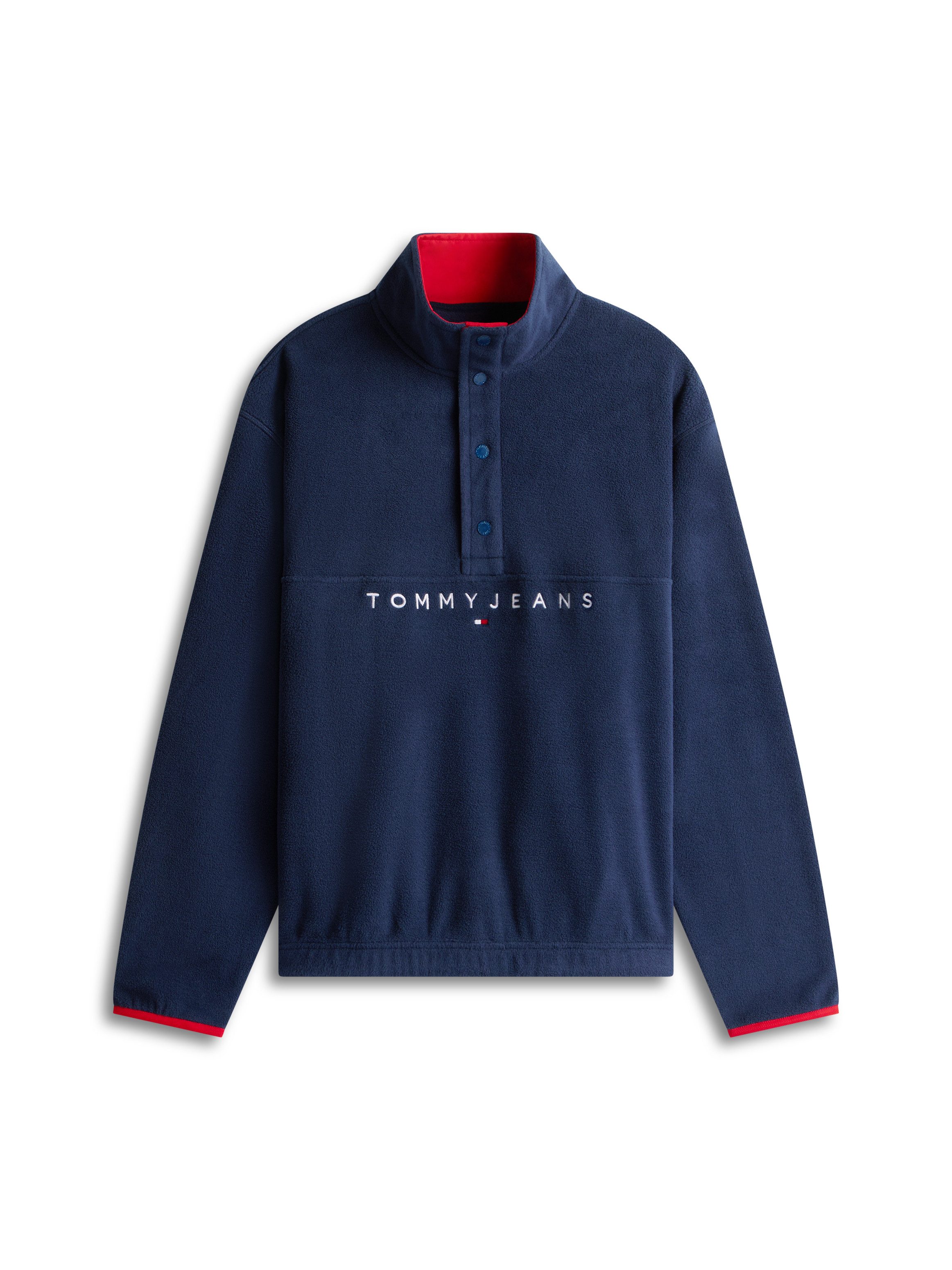 Fleecepullover RRELAXED POP LINEAR MOCK POLAR FLEECE