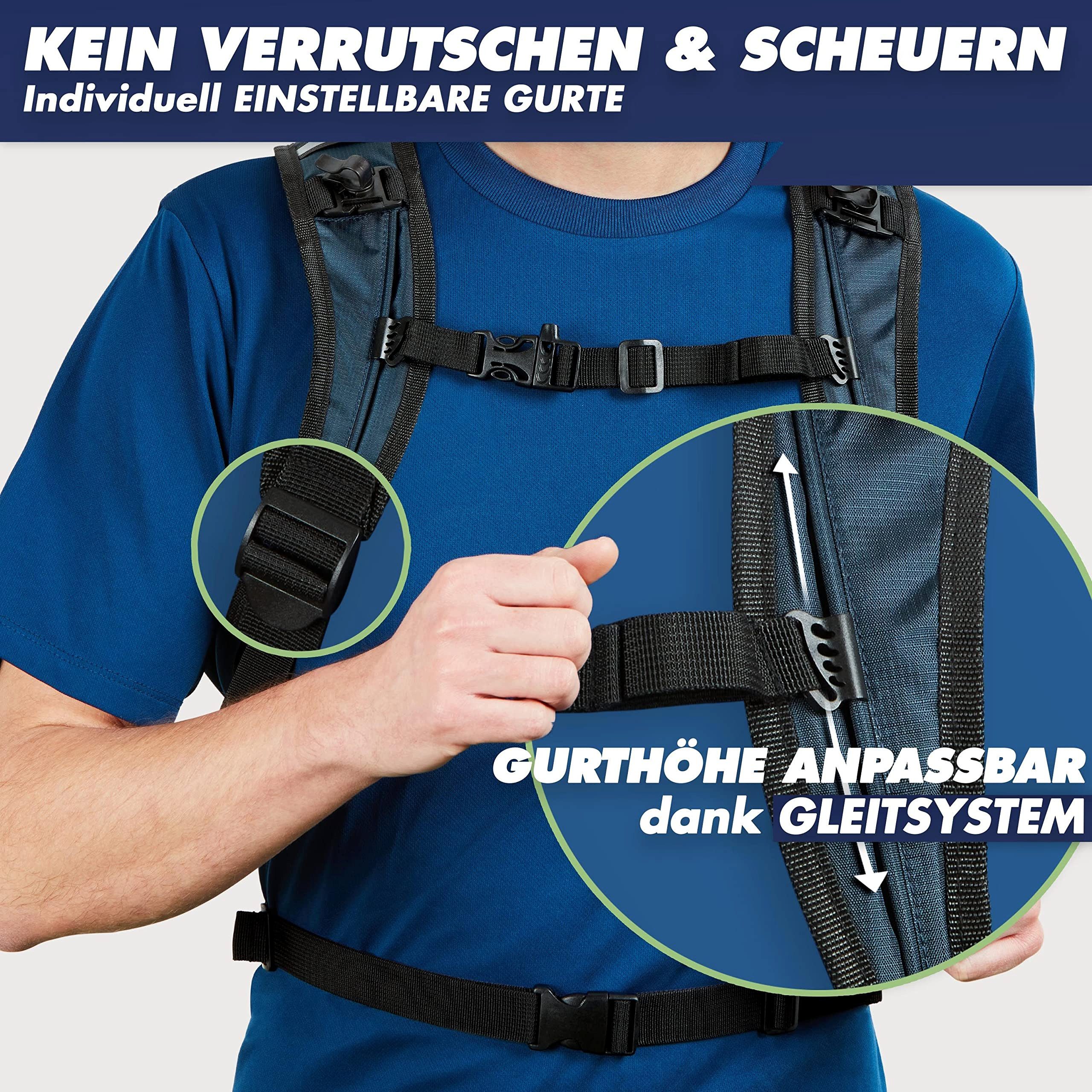 Sasmo Trinkrucksack mit Thermofach, Trinkrucksack Laufen günstig online kaufen
