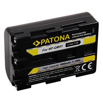 Patona 2x Akku für Sony NP-FM55 Kamera-Akku Ersatzakku Kameraakku 1600 mAh (7,2 V, 2 St), QM51 FM50 DSLR-A100
