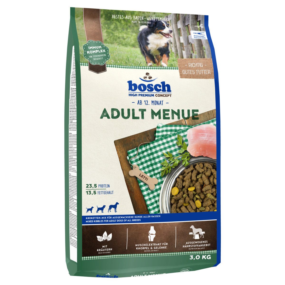 Bosch Petfood Adult Menue 3 kg, Nahrungsergänzungsmittel für: Hund