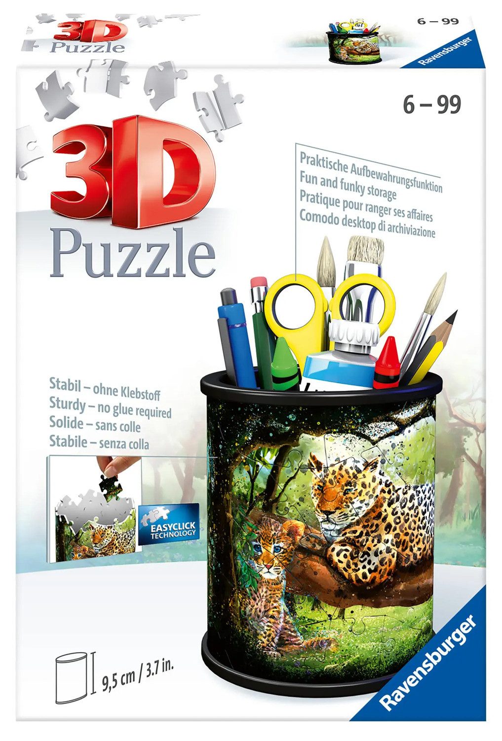 Ravensburger Puzzle Ravensburger 3D Puzzle 11263 - Utensilo Raubkatzen - 54 Teile -..., 54 Puzzleteile