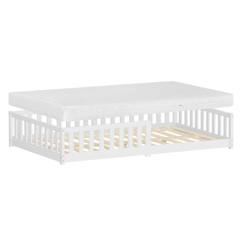 ML-DESIGN Spielbett Bodenbett Holzbett mit Lattenrost & Rausfallschutz Juge günstig online kaufen
