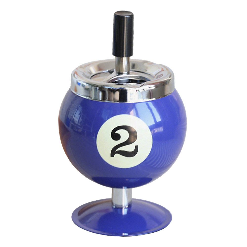 Jumpeak Aschenbecher Billard-Aschenbecher aus Metall, abgedeckter Aschenbecher, kreatives, Großes Fassungsvermögen mit schwenkbarem Deckel,aschenbecher lustig