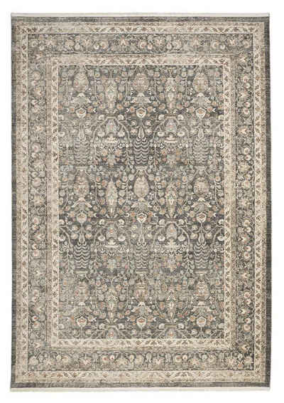 Teppich ALEO, Grau, 200 x 290 cm, Stoff, merinos, rechteckig, Höhe: 7 mm
