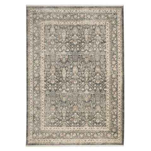 Teppich ALEO, Grau, 200 x 290 cm, Stoff, merinos, rechteckig, Höhe: 7 mm